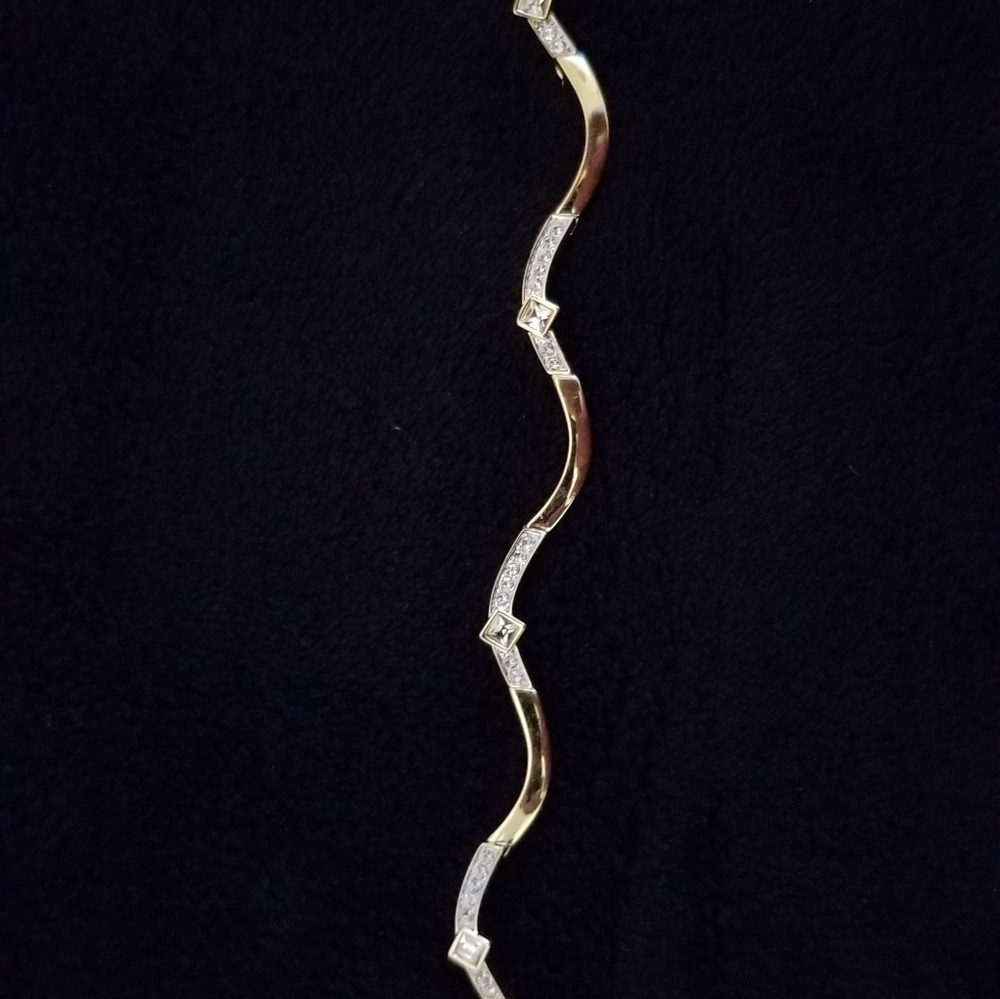 Vintage Swarovski gold tone and crystal bracelet